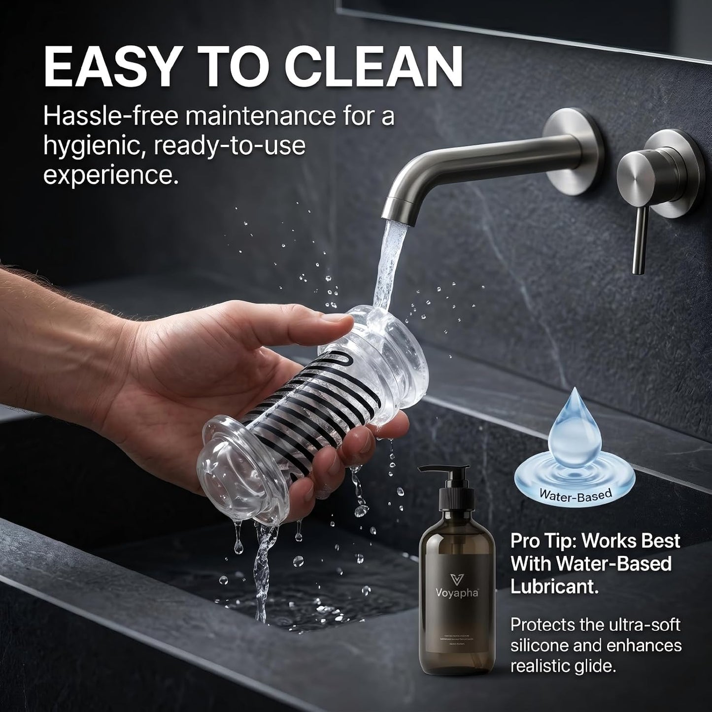 Galaku  Manual Spiral Suction Male Stroker with Textured Sleeve
