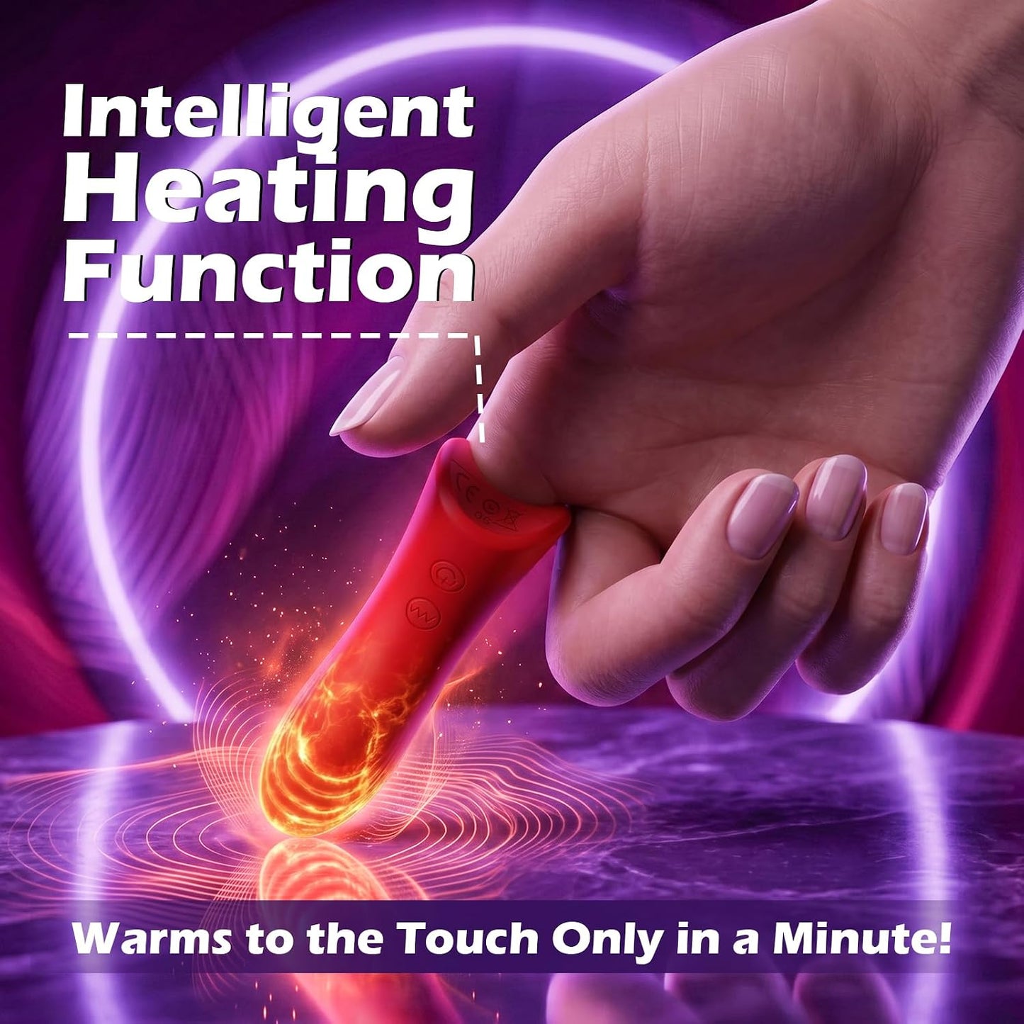 Finger Vibrator APP Remote Control Adult Toy for Women, 10 Vibrations & Heating, Clit Nipple G Spot Vibrators Couples Sex Toy
