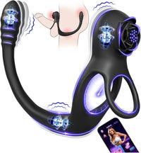 Double Penis Ring Stimulate Erection 10X Vibrating Cock Ring