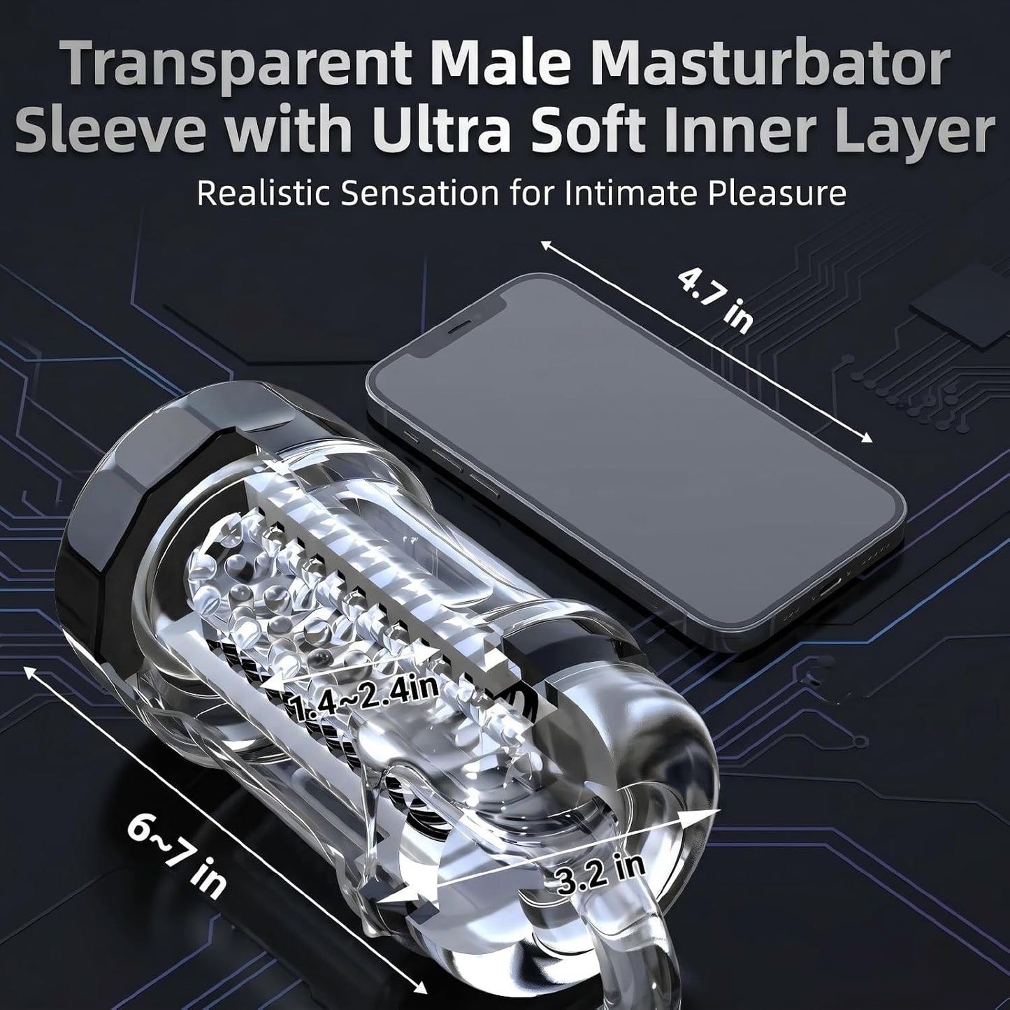 Galaku  Manual Spiral Suction Male Stroker with Textured Sleeve
