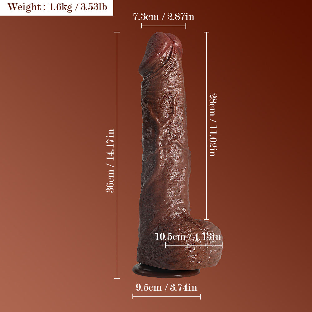 Raoul-Squirtlove Realistic Big Dildo Sex Toys, Huge Dildos with Strong Suction Cup, Skin-Like Giant Dildo for Anal Clit G-Spot Stimulation, Hands-Free Play Adult Toys for Women Couples Men