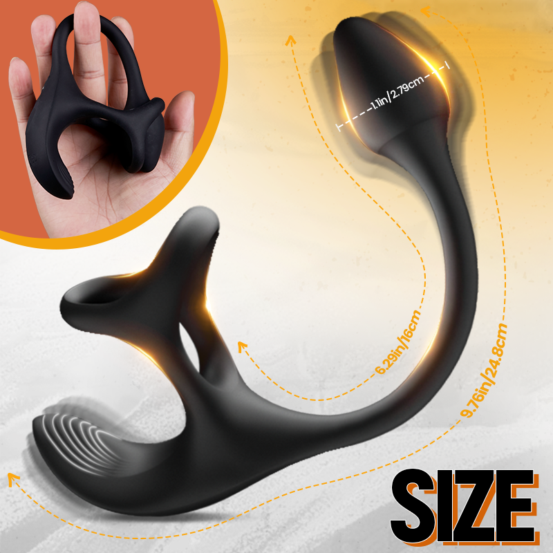 【Pounded to Ecstasy】Zenith - Vibrating Anal Plug Prostate Massager with Penis Rings