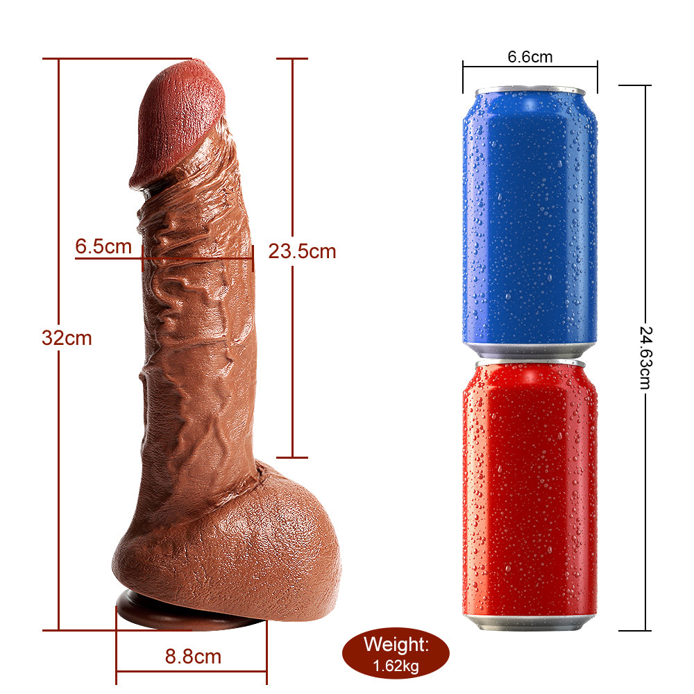 Boyd-Squirtlove Realistic Big Dildo Sex Toys, Thick Huge Dildos with Strong Suction Cup, Skin-Like Giant Silicone Dildo for Anal Clit G-Spot Stimulation, Hands-Free Play Adult Toys for Women Couples Men