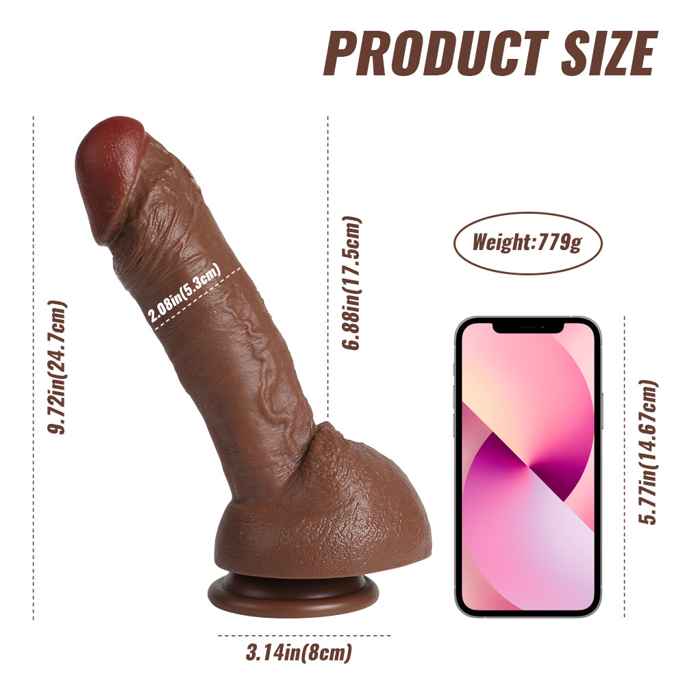 Clarke-Squirtlove Realistic Big Dildo Sex Toys, Huge Dildos with Strong Suction Cup, Skin-Like Giant Dildo for Anal Clit G-Spot Stimulation, Hands-Free Play Adult Toys for Women Couples Men