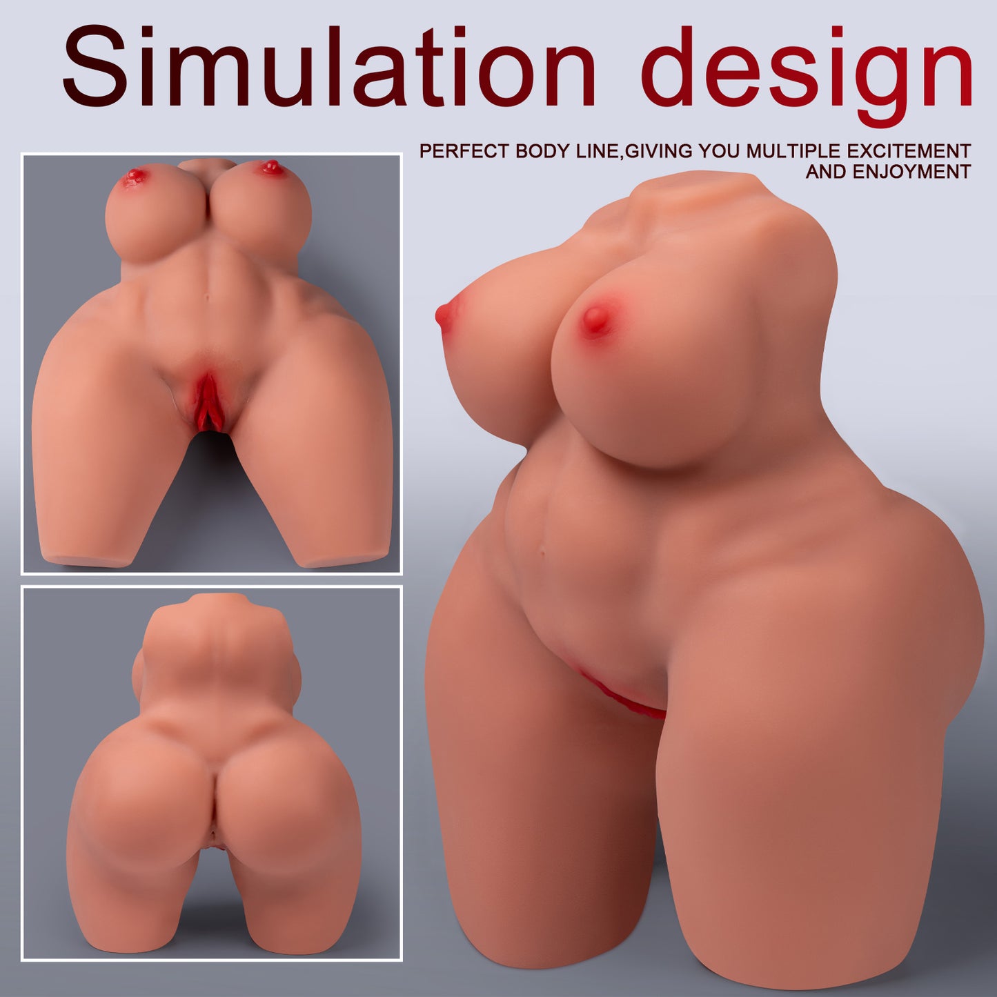 Alma - Fat Big Ass Doll with Chest 24.40 IN & Hips 36.22 IN (Flesh & Wheat)