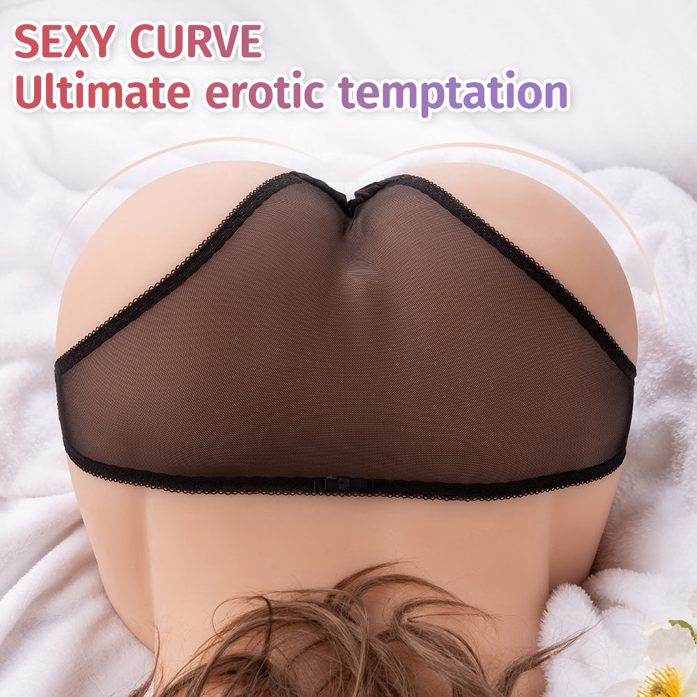 Huge - 10.8KG Sex Butt with Lifelike Vagina & Anus, 2 in 1 Doll Torso (Coffee & Flesh)
