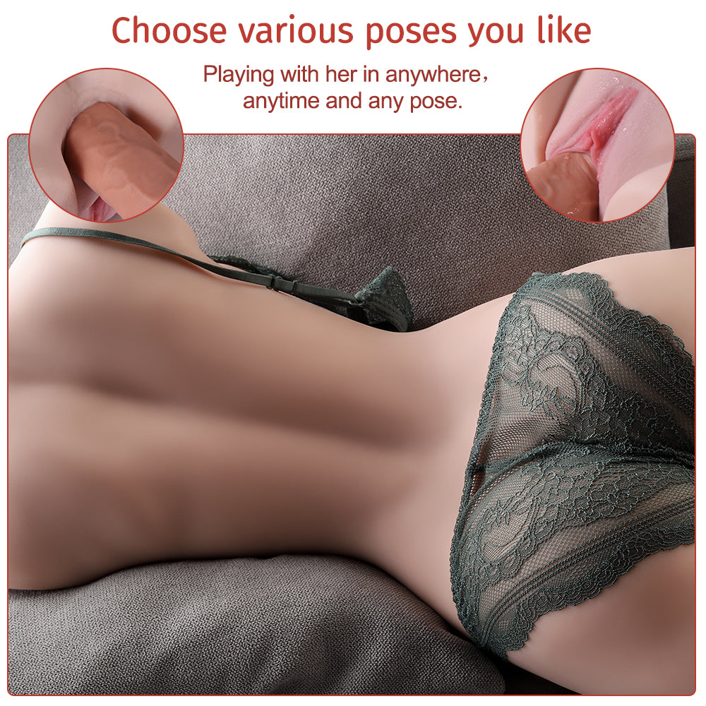 Hermosa- 19.16LB Sex Doll with Realistic Big Boobs,Vagina & Anus, 3 in 1 Torso