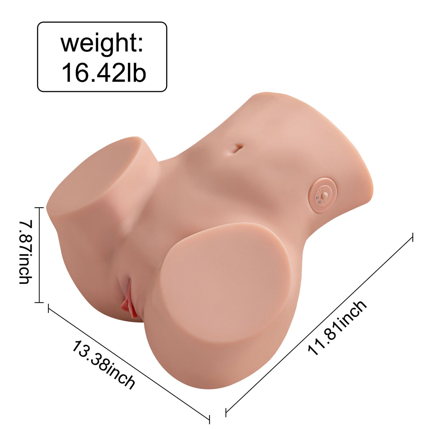 Sydni-16.42LB/7.45KG Life-sized Vibrating Butt with Realistic Anus & Vagina