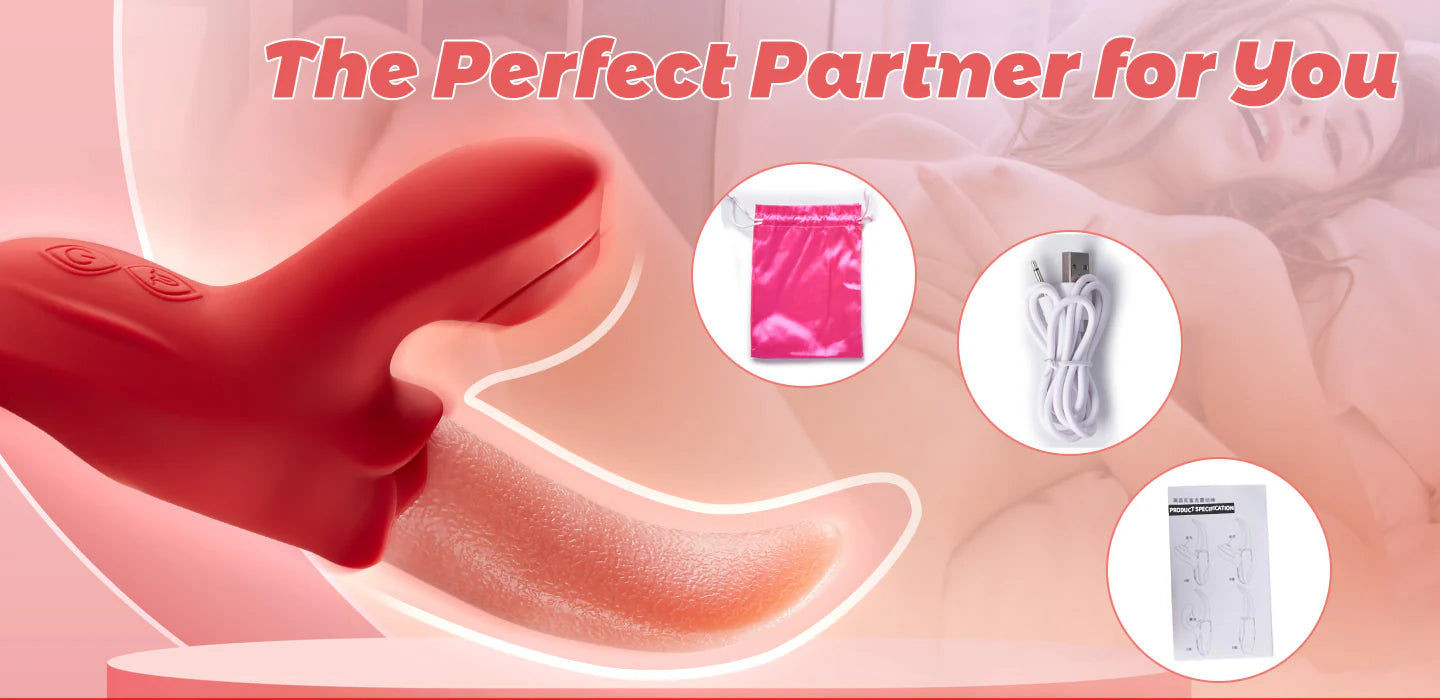 Licker - Flapping & Sucking Tongue Vibrator with 10 Vibration Modes