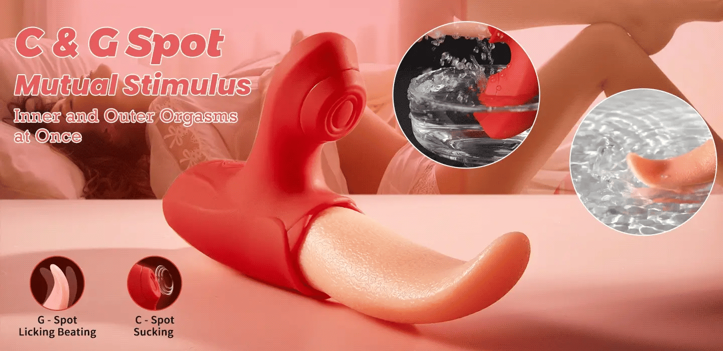 Licker - Flapping & Sucking Tongue Vibrator with 10 Vibration Modes