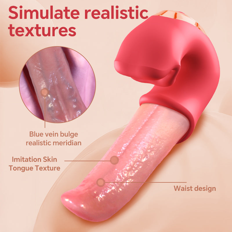 Newly Upgraded Medusa's Kiss G Spot Vibrator, Tongue Teasing Vibrator, 10 Modes with Biting &Licking &Swinging &Vibrating