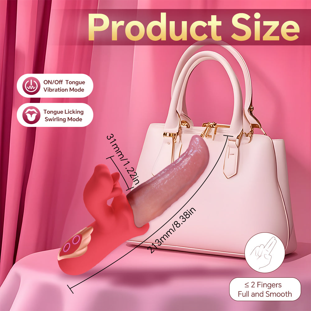 Newly Upgraded Medusa's Kiss G Spot Vibrator, Tongue Teasing Vibrator, 10 Modes with Biting &Licking &Swinging &Vibrating