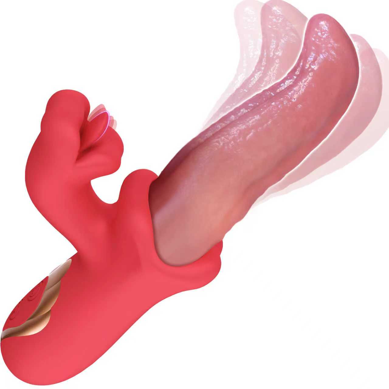 Newly Upgraded Medusa's Kiss G Spot Vibrator, Tongue Teasing Vibrator, 10 Modes with Biting &Licking &Swinging &Vibrating