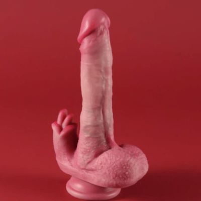 9.25in Heating &Licking&Thrusting Pro Dual-Tongue Upgrade Dildo Lifelike Suction Cup Dildo