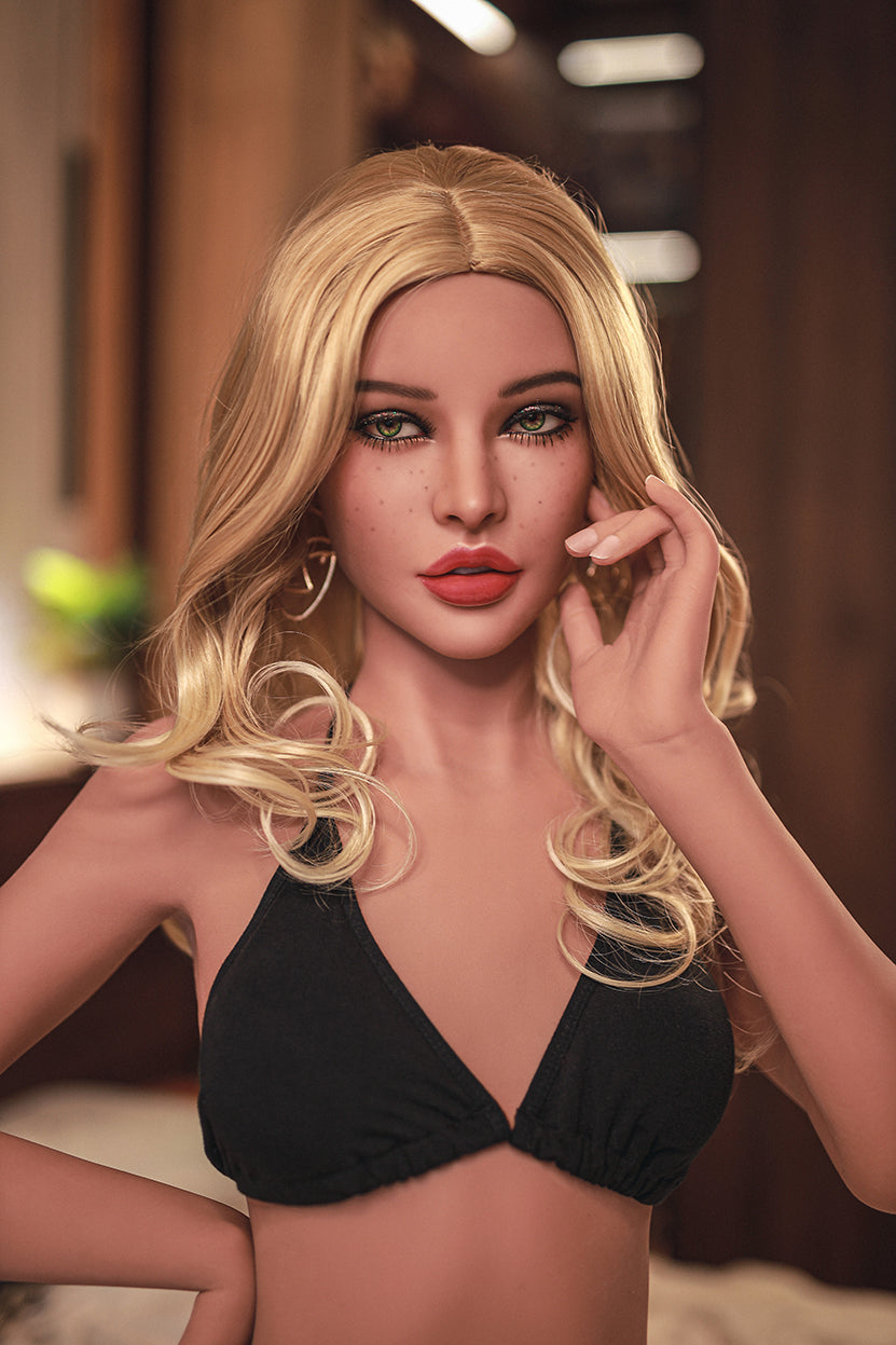 US Stock - Dolls Castle Allison 5ft34/ 163cm B#DC03 Head TPE Small Breasts Blonde Sex Doll