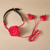 Rose Chain Adjustable Vibrating Nipple Clamps with 9 Modes App Control
