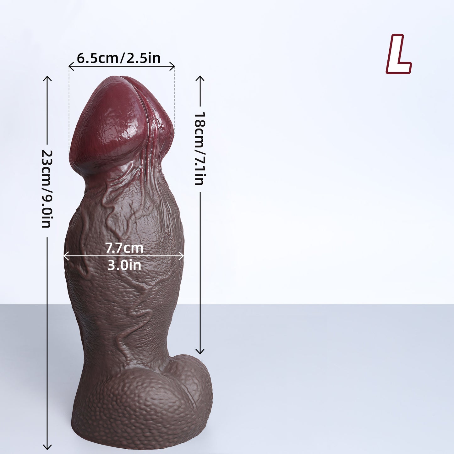 Realistic Large Dildo Anal Plug Nude & Coffee