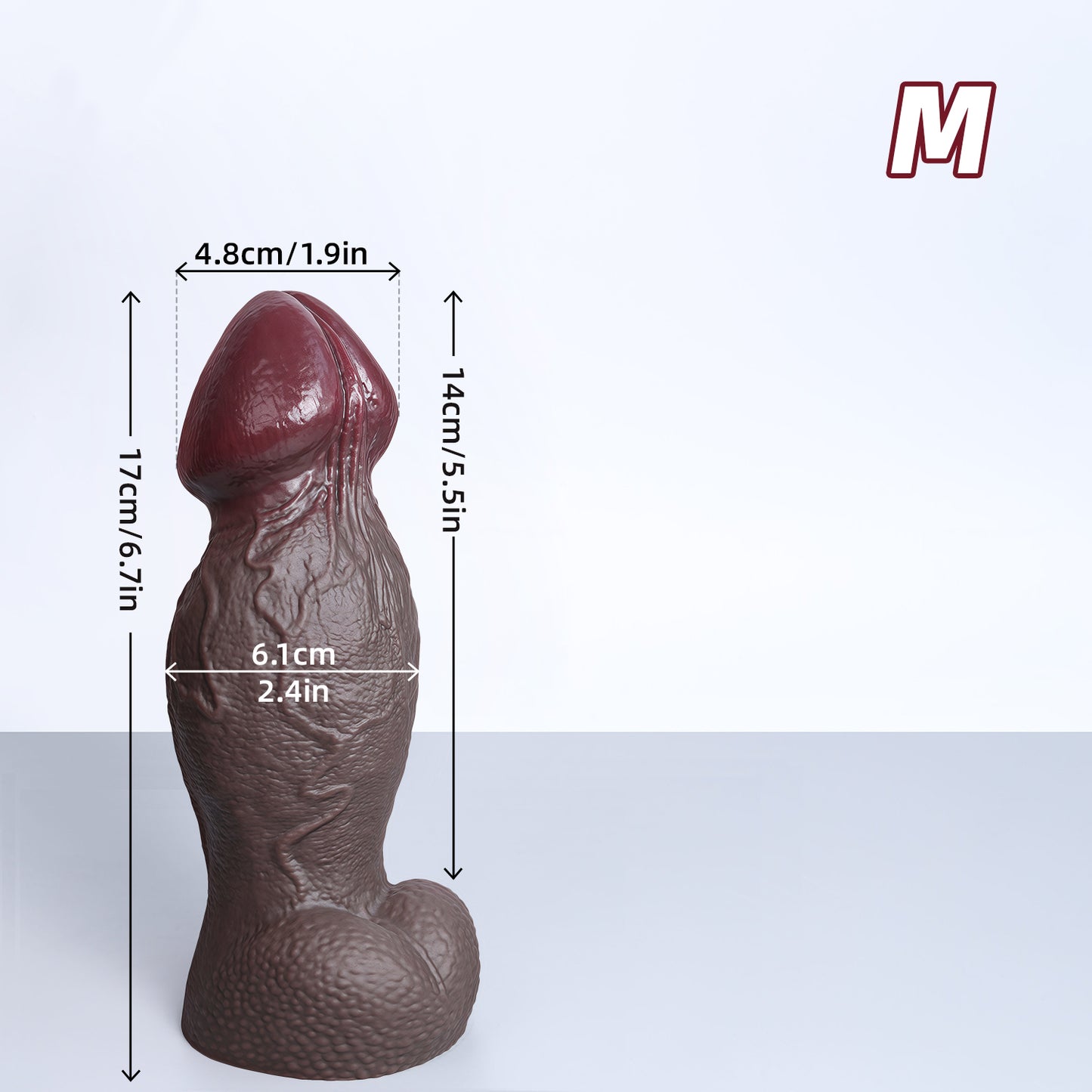 Realistic Large Dildo Anal Plug Nude & Coffee