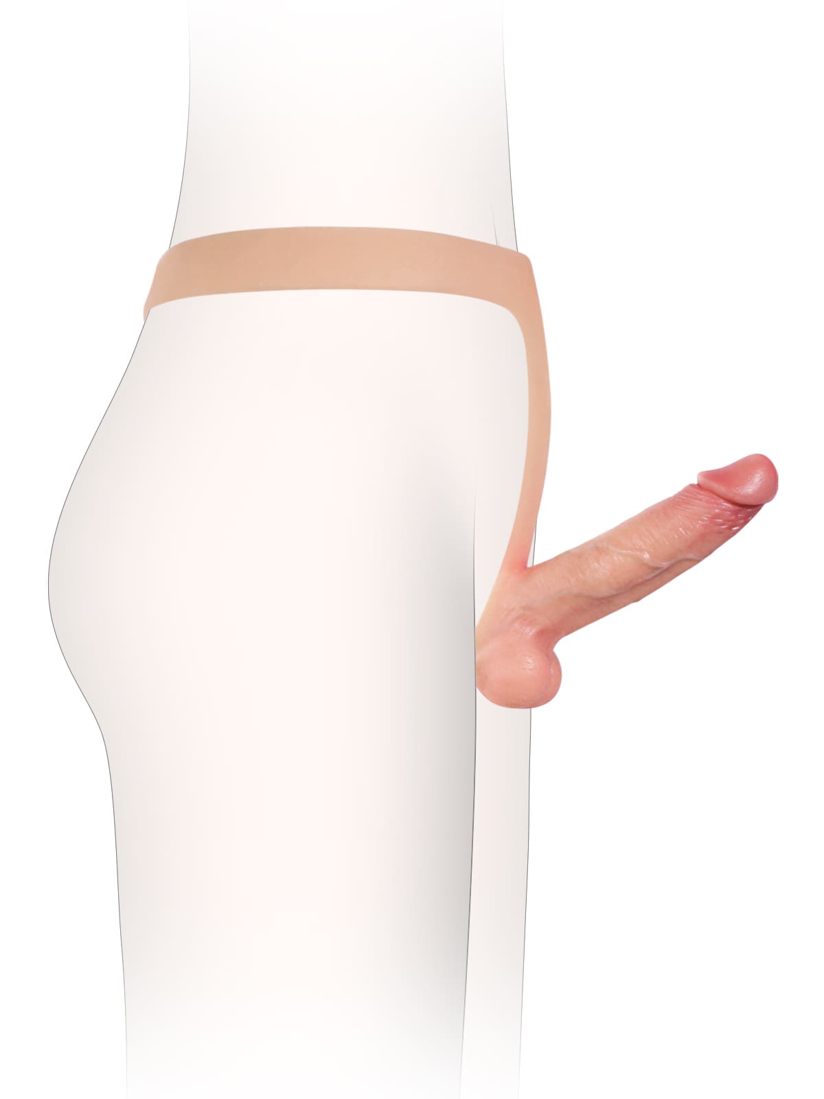Nathan | 6" x 1.5" Ultra Slim Solid Strap On With Soft Scrotum