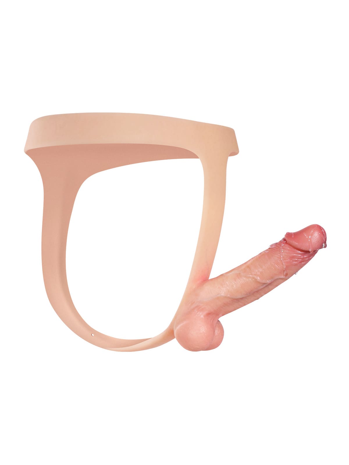 Nathan | 6" x 1.5" Ultra Slim Solid Strap On With Soft Scrotum