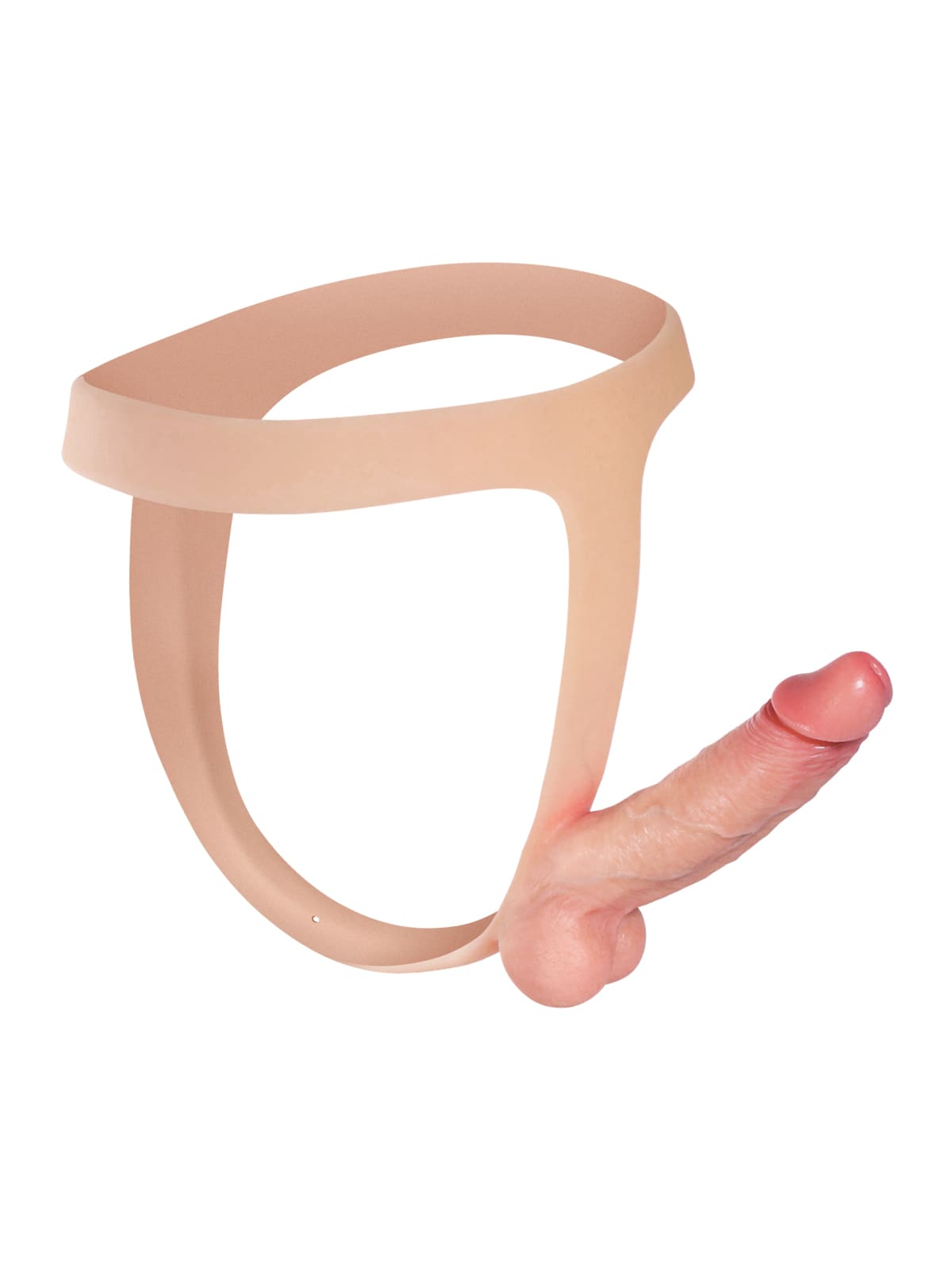 Nathan | 6" x 1.5" Ultra Slim Solid Strap On With Soft Scrotum