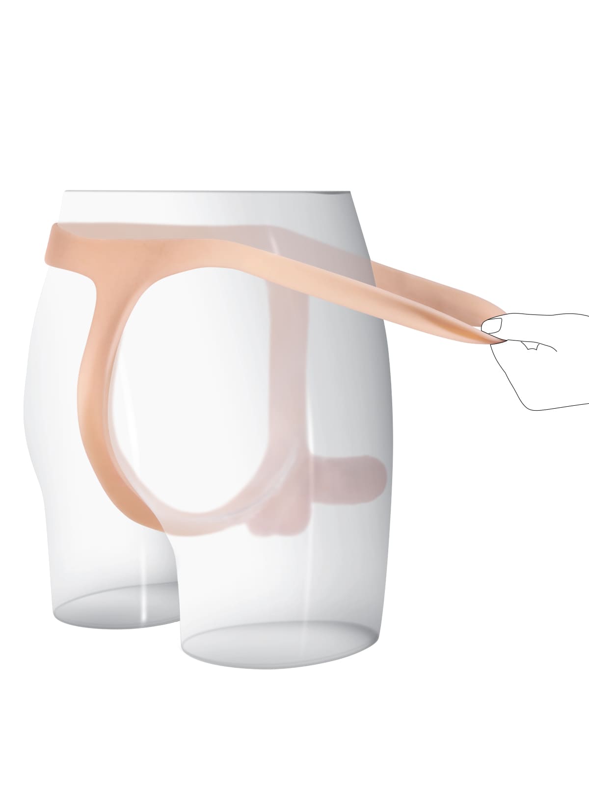 Nathan | 6" x 1.5" Ultra Slim Solid Strap On With Soft Scrotum