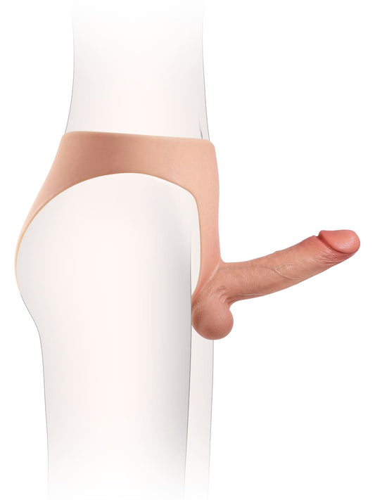Oscar | 6.8" x 1.7" Wearable Solid Shaft Soft Balls Silicone Strap-On Dildo For Lesbian Couples