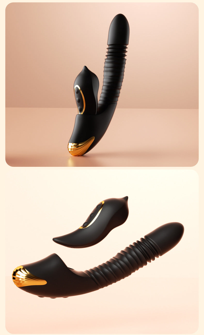 2-in-1 Detachable Dildo Vibrator with Heating, Sucking & Thrusting | App Controlled