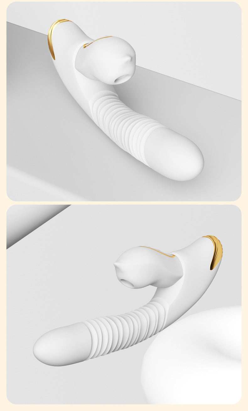 2-in-1 Detachable Dildo Vibrator with Heating, Sucking & Thrusting | App Controlled