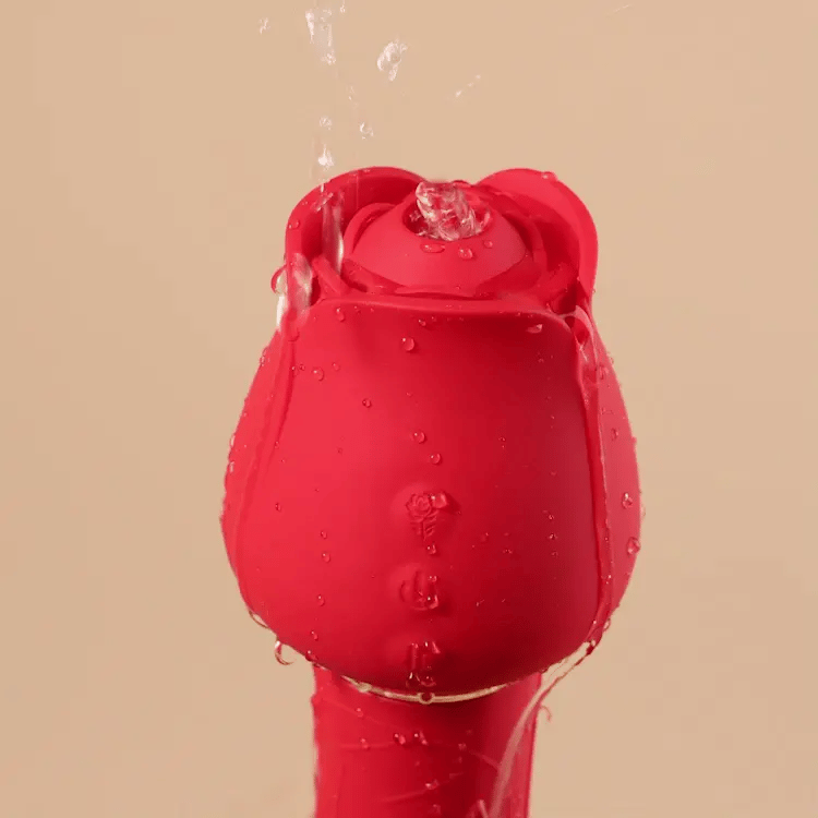 Rose Wand Sucking & Thrusting Vibrator