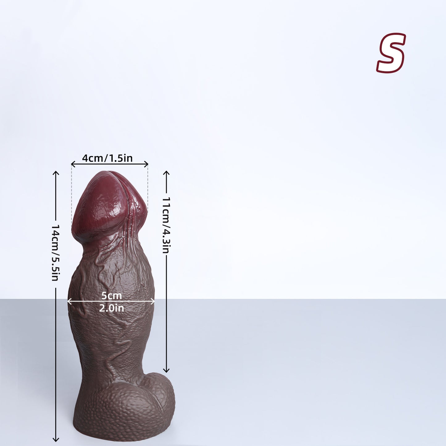 Realistic Large Dildo Anal Plug Nude & Coffee