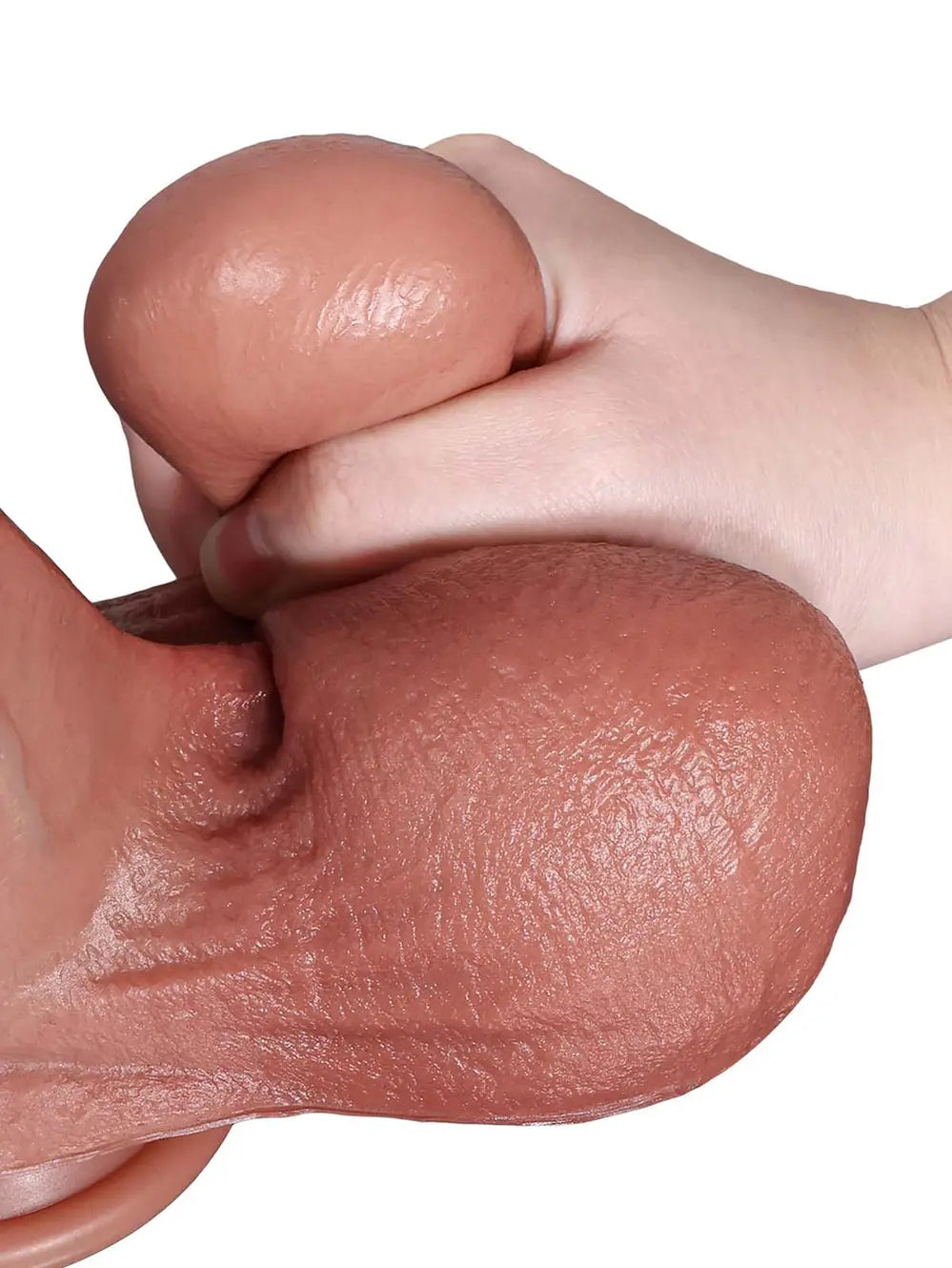 Reed | 10.5" x 2.4" Long Thick Soft Sliding Skin Dildo with and Swinging Moving Balls