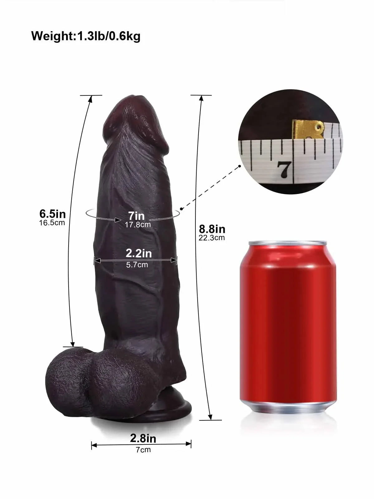 Wade | 8.8" x 2.2" Soft Thick Sliding Skin Dildo with Lifelike Dual Density Feel