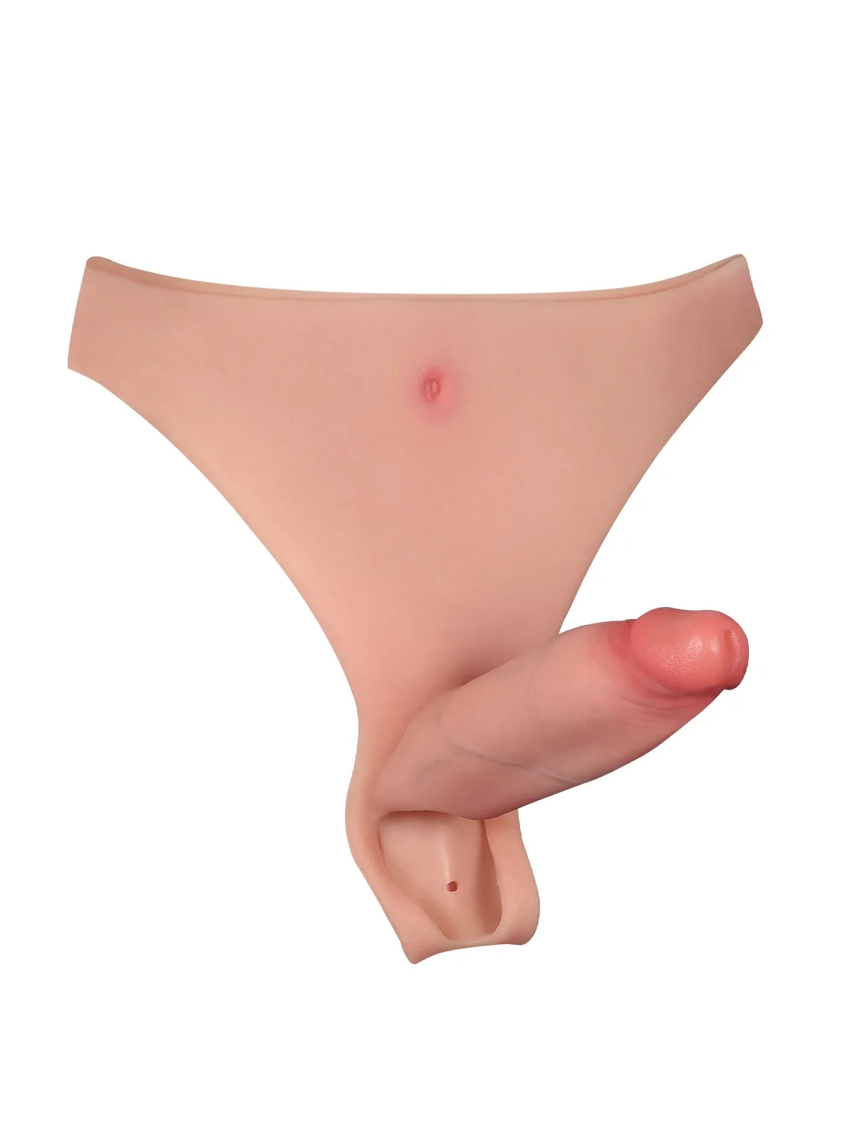 Casey | 6" x 2"  Hollow Open Ball Platinum Silicone Wearable Strap On Hard / Soft Version