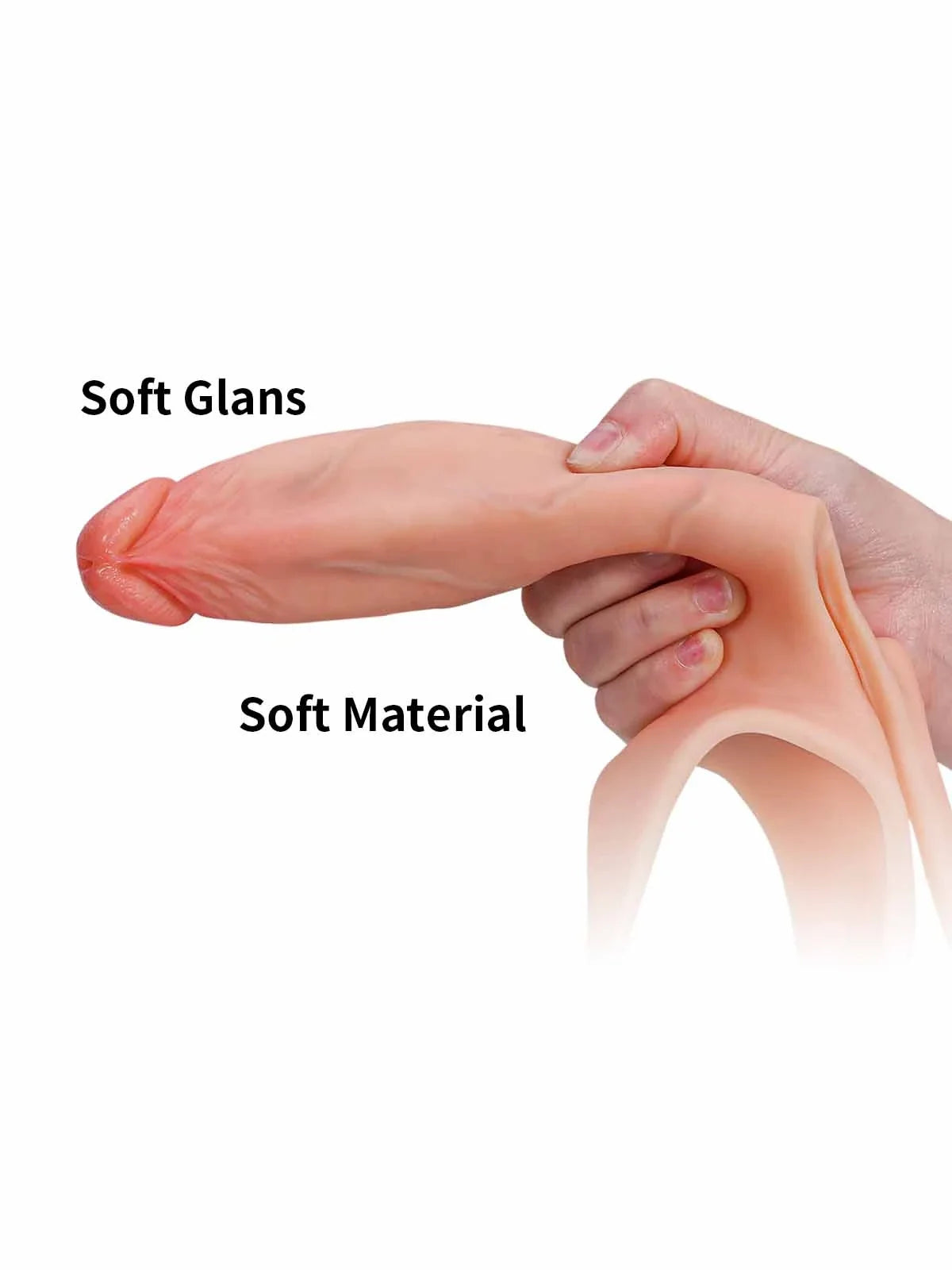 Emberfall | 7.5" x 2" Ultra-Slim Hollow Strap-On Penis Sleeve — Open-Ball, Realistic Soft Silicone