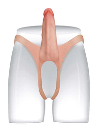 Emberfall | 7.5" x 2" Ultra-Slim Hollow Strap-On Penis Sleeve — Open-Ball, Realistic Soft Silicone