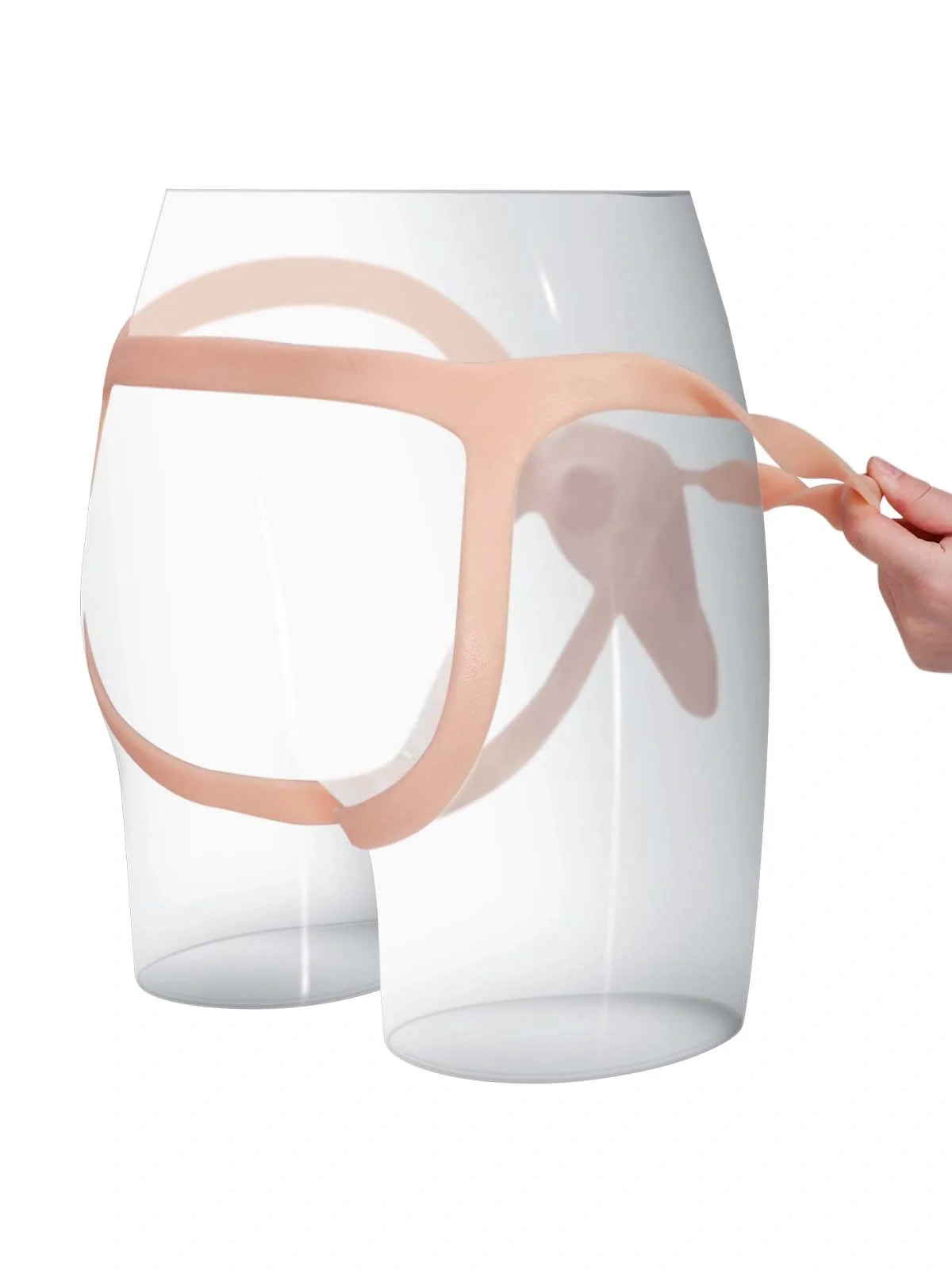 Emberfall | 7.5" x 2" Ultra-Slim Hollow Strap-On Penis Sleeve — Open-Ball, Realistic Soft Silicone