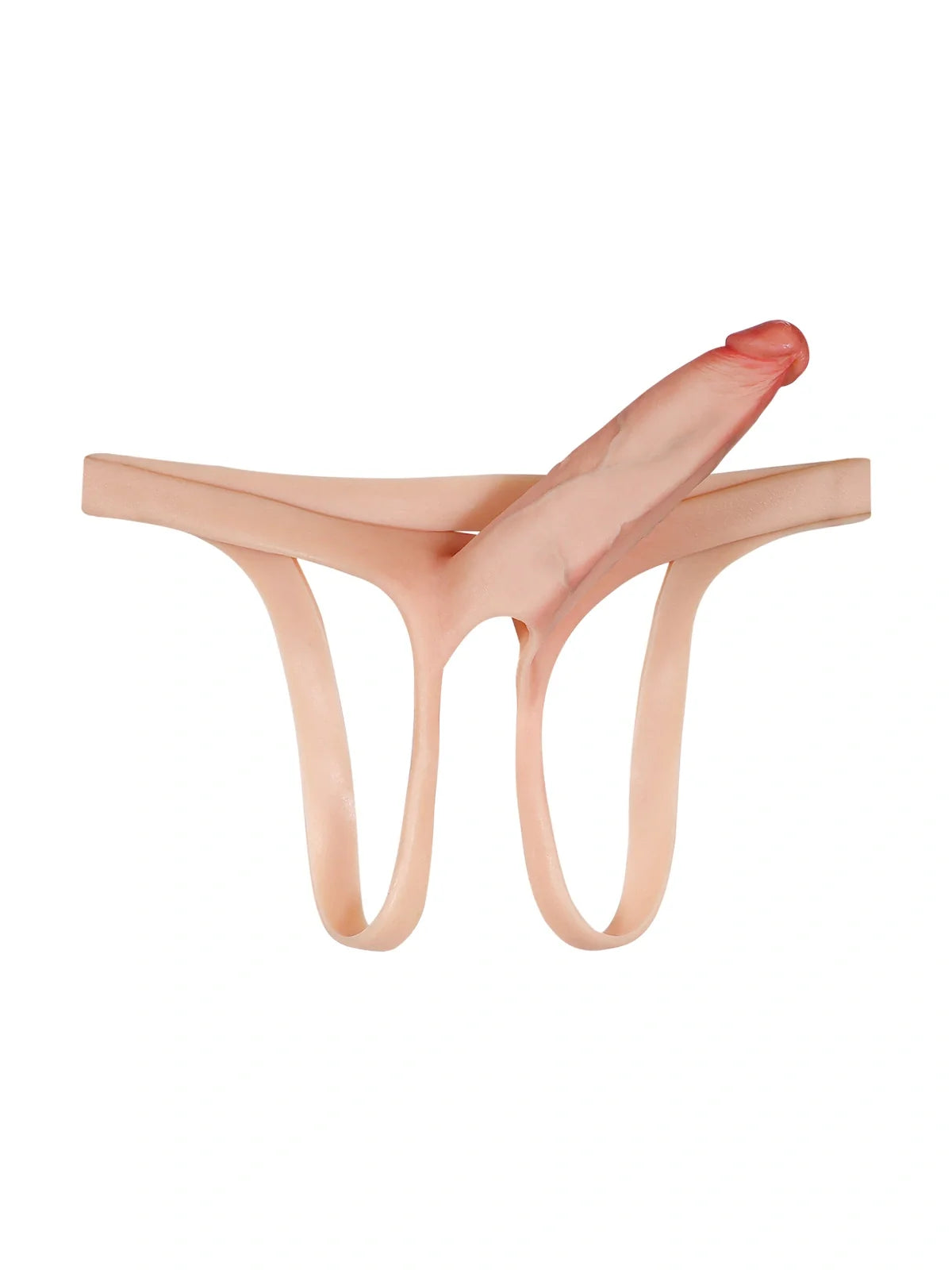 Emberfall | 7.5" x 2" Ultra-Slim Hollow Strap-On Penis Sleeve — Open-Ball, Realistic Soft Silicone