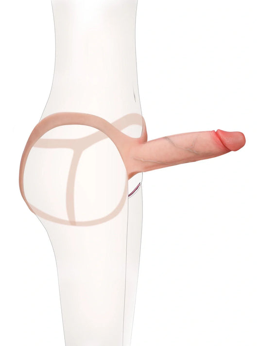 Seraphine | 8.3" x 2.2" Realistic Hollow Platinum Silicone Strap-On Dildo Hard Version