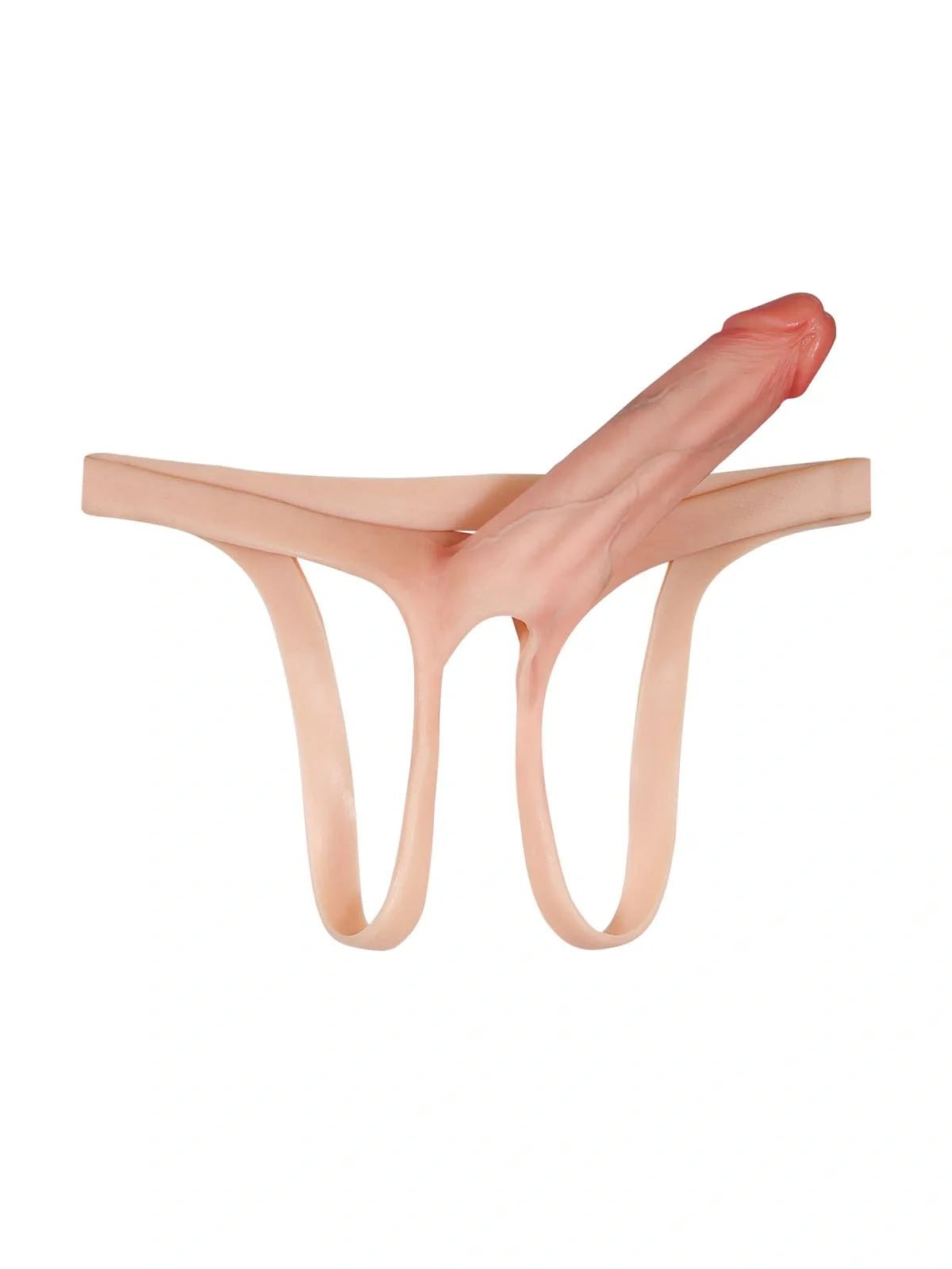 Seraphine | 8.3" x 2.2" Realistic Hollow Platinum Silicone Strap-On Dildo Hard Version