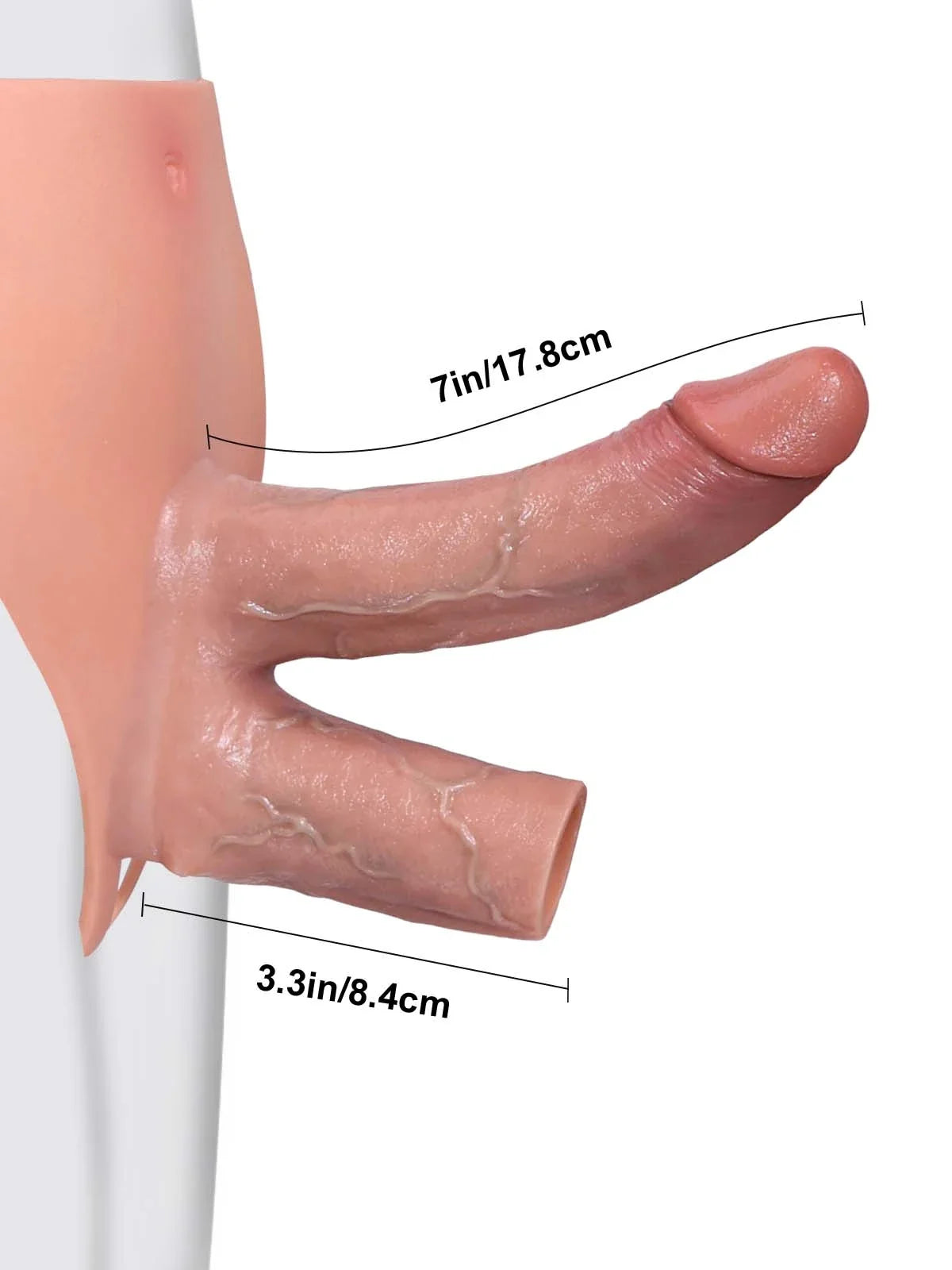 Jax | 6.5" x 1.6" Best DP Strap On Dildo For Men & Silicone Penis Girth Sleeve