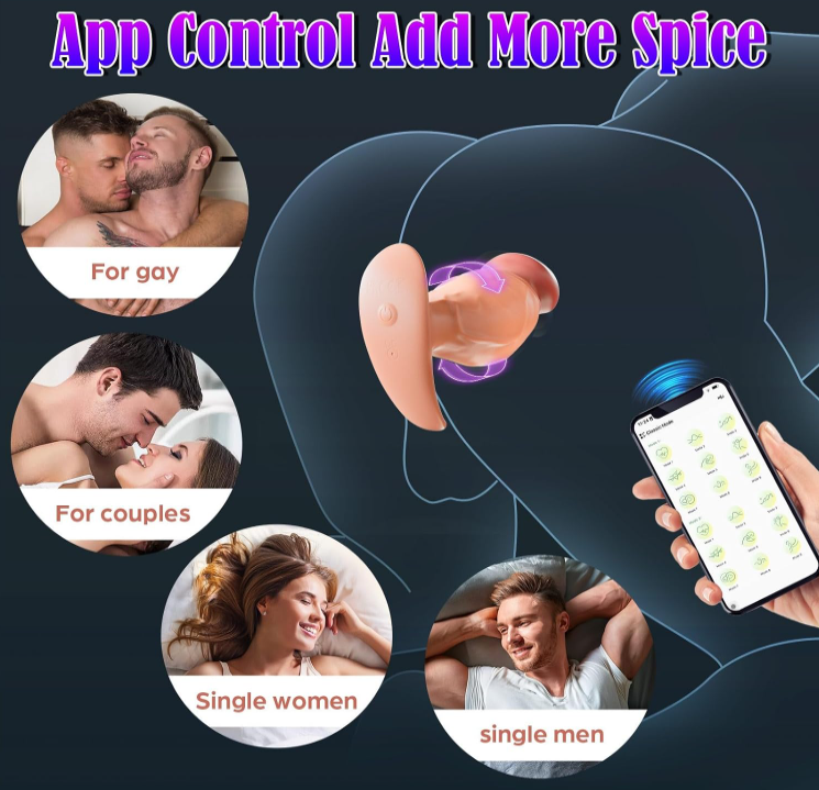 Levis - APP & Remote Control 360° Rotating Vibrating Butt Plug Anal Dildo for Men Women