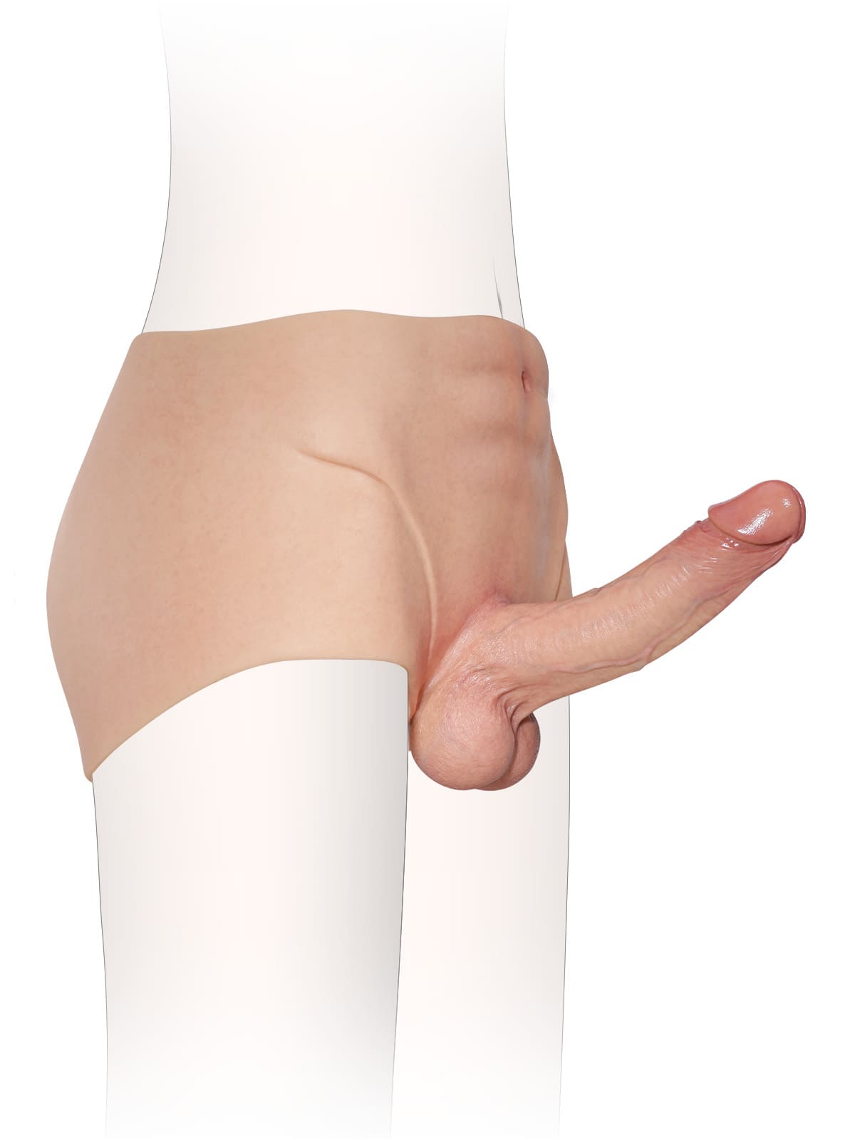 Beck | 7.2" x 1.7" Full-Wrap Solid Silicone Strap-On Underwear with Realistic Dildo Design