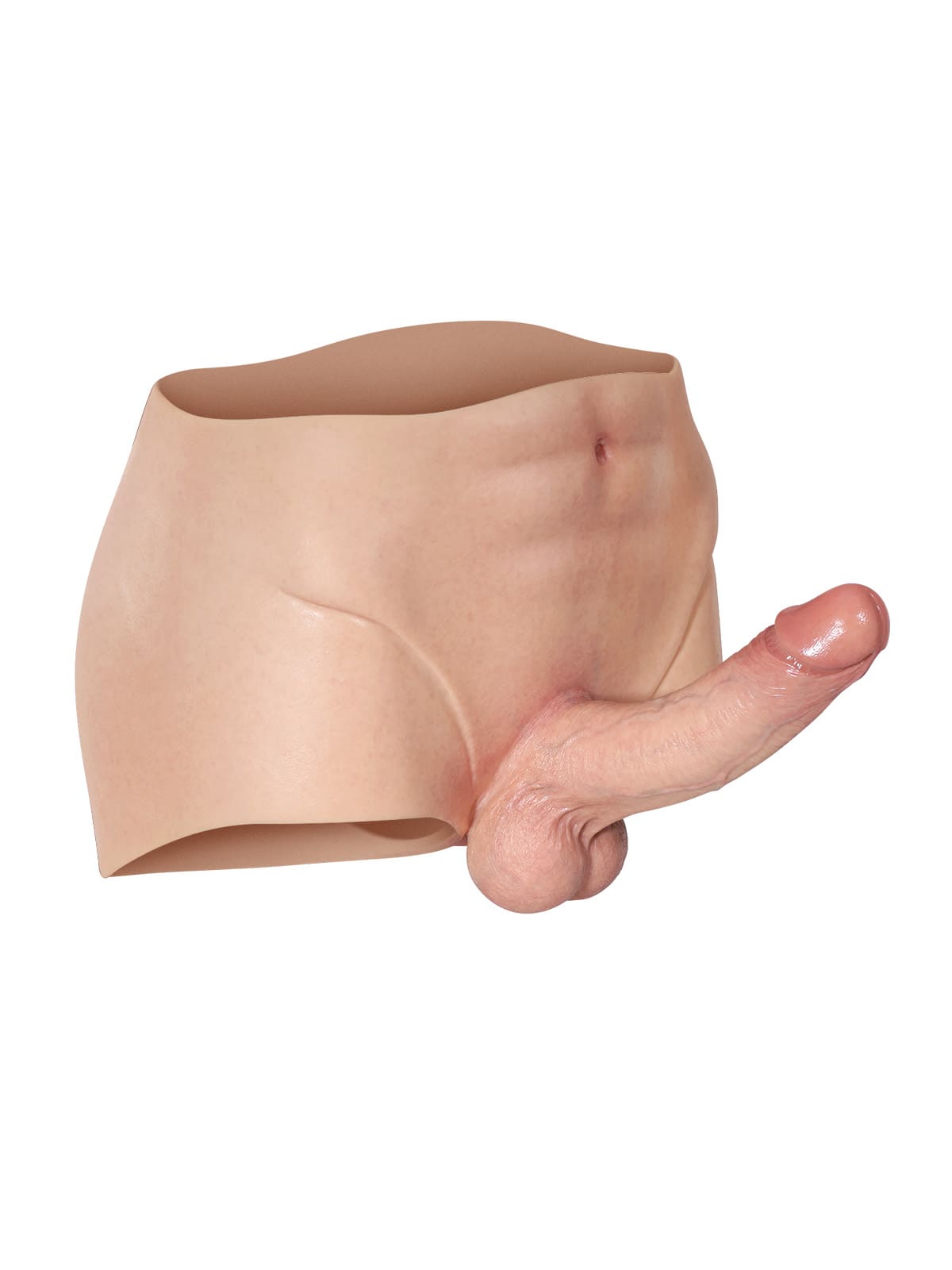 Beck | 7.2" x 1.7" Full-Wrap Solid Silicone Strap-On Underwear with Realistic Dildo Design