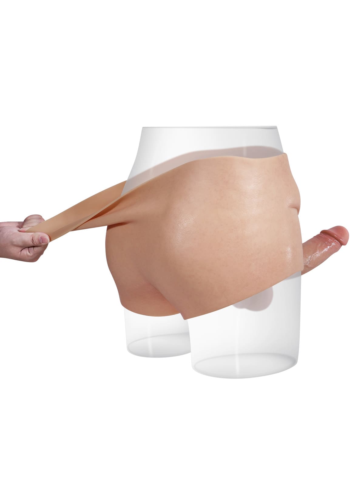 Beck | 7.2" x 1.7" Full-Wrap Solid Silicone Strap-On Underwear with Realistic Dildo Design