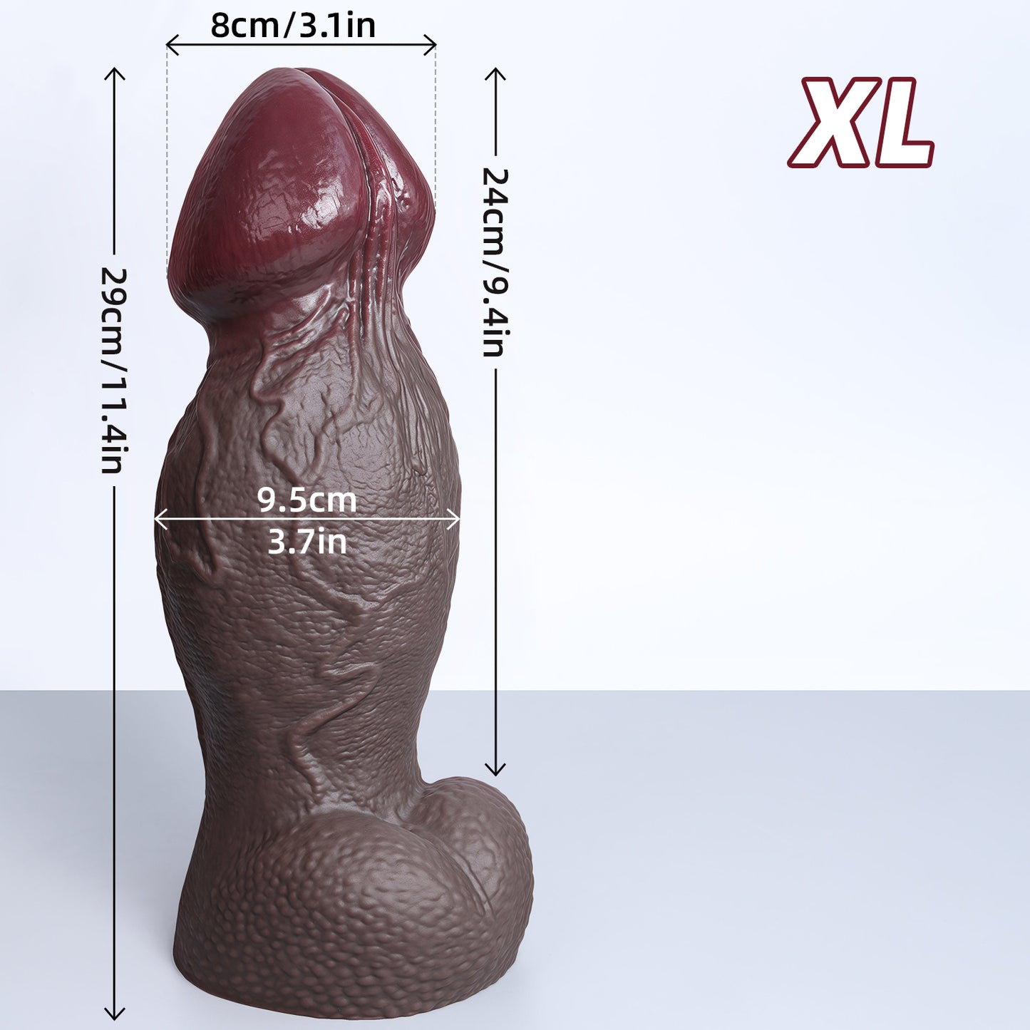 Realistic Large Dildo Anal Plug Nude & Coffee