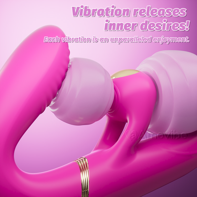 4-Motor Double Ended Dildo with 10 Vibration & Slapping Modes