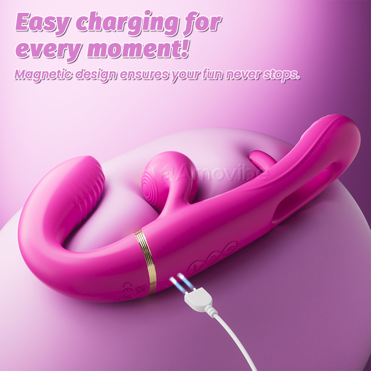 4-Motor Double Ended Dildo with 10 Vibration & Slapping Modes