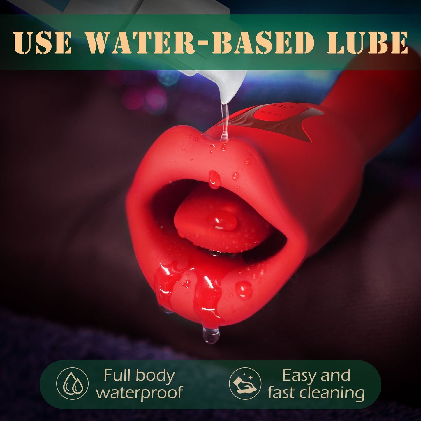 Mouth Vibrator with Kissing Function & Vibrating Tongue