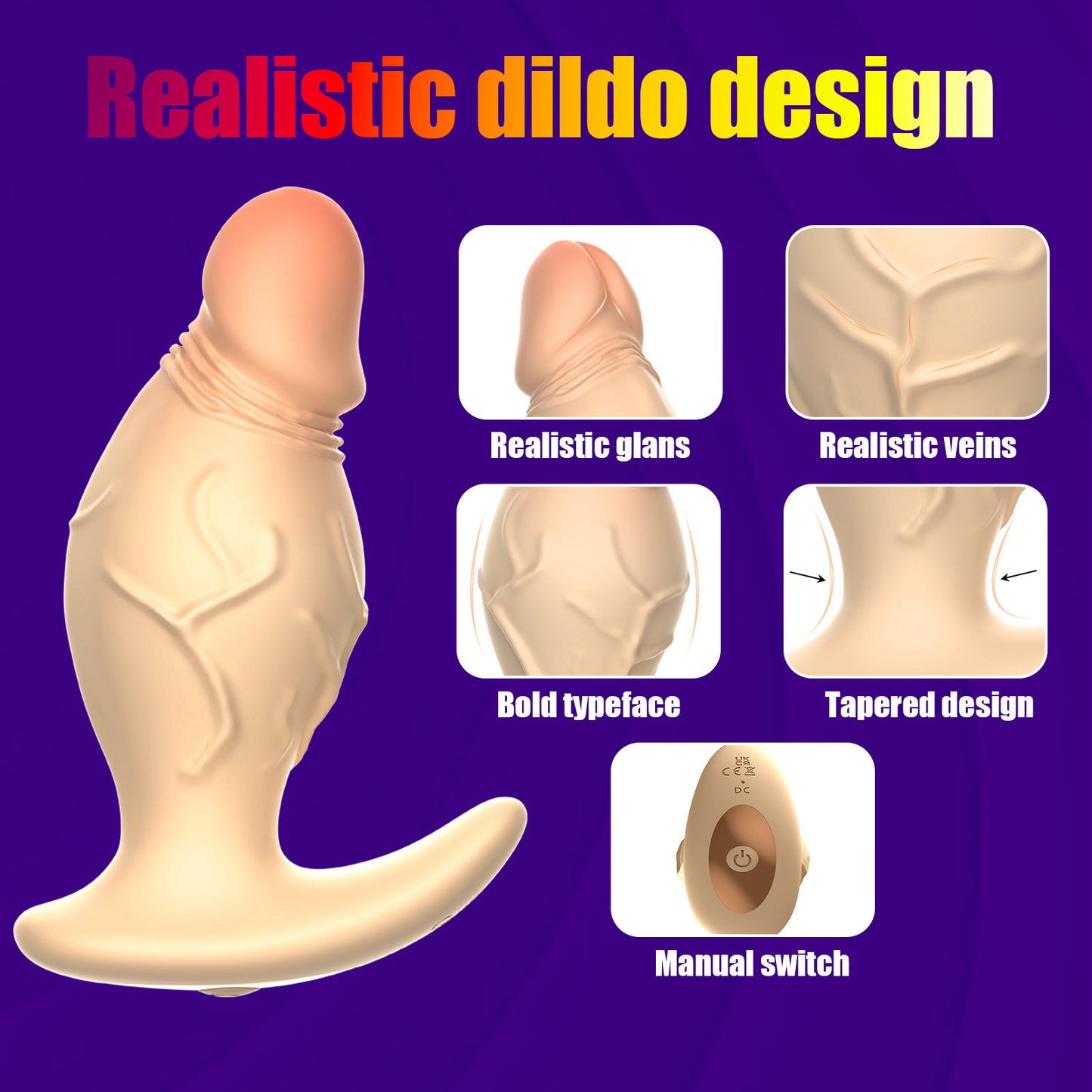 Levis - APP & Remote Control 360° Rotating Vibrating Butt Plug Anal Dildo for Men Women
